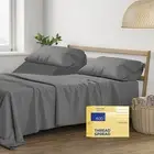 100% Pure Egyptian Cotton Split King Sheets Set for Adjustable Bed - 600 Thread