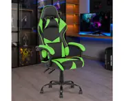 Advwin Computer Gaming Chair with Lumbar Support High Back Ergonomic Office Chair PU Leather Gamer Chair Green/Black