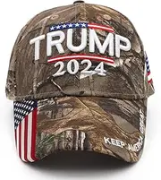 xywlwoer Trump 2024 Hat, Donald Trump Hat 2024 Keep America Great Hat MAGA Camo Embroidered Adjustable Baseball Cap