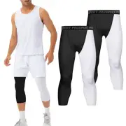 Men's Active Compression Pants Workout Base Layer Tights Running Leggings AU