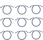 [Riaisttd] Handmade Rope String Bracelet, Adjustable Braided Bangles, Blue Rope Bracelet Set, Bohemian Style Bracelets, Unisex Woven Bracelets, Blue Handmade Wristbands for Men and Women, Refer to
