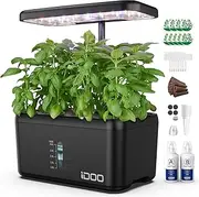 iDOO Hydroponics Growing System, Hydroponic, 8 Pods Smart Indoor Garden, LED Grow Light, Indoor Herb Garden for Home Kitchen, Automatic Timer Germination Kit, Height Adjustable