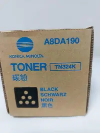 在飛比找Yahoo!奇摩拍賣優惠-【含運含稅】柯尼卡 TN324 黑色原廠碳粉 Konica 