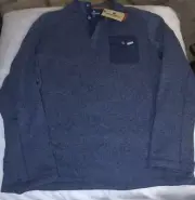 Woolrich NWT Men’s Half Button Up Pull Over XL Blue