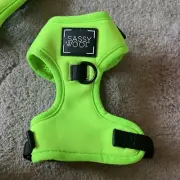 Sassy Woof Dog Harness Neon Green XXS Adjustable