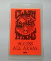 Anthrax Megadeth Slayer Clash Of The Titans Tour Backstage Pass Heavy Metal 1990