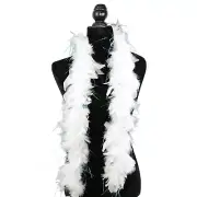White w/lurex Color 25 Gram 4 Feet Long Chandelle Feather Boa, Great for Party