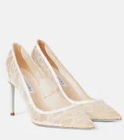 [Aquazzura] Aquazzura Purist 85 lace pumps AU 8 neutrals