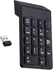 USB 2.4GHz Wireless USB Numeric Keypad, Mini Financial Accounting Numeric Pad for Laptop Desktop Computer PC