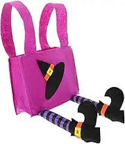 MUCKLILY Halloween Party Favors Small Halloween Basket Car Seat Back Hanging Bag Adorable Witch Candy Storage