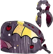 [YTYVAGT] Scrub Caps Women,Scrub Hats Suitable for Women,Colorful Vintage Autumn Umbrellas