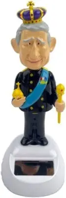 King Charles Coronation Solar Powered Dancing Collectible Ornament Toy Figure