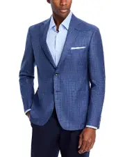 The Men's Store at Bloomingdale's Plaid Regular Fit Unstructured Sport Coat - Exclusive