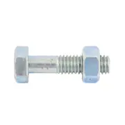 Zenith 1/2 x 2" Zinc Plated Hex Head Bolt and Nut