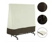 210D Oxford Fabric Table Tennis Cover Dustproof and Waterproof Outdoor Cover Beige 3685160cm