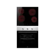 Esatto 60cm Electric Oven And Ceramic Cooktop Pack