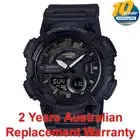 CASIO MEN WATCH AEQ-110W-1B WORLD TIME 10Y BATTERY BLACK AQE110W 2 YEAR WARRANTY