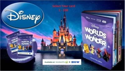 2024 Woolworths DISNEY WORLDS OF WONDER ~ Select Cards to Complete Your Set