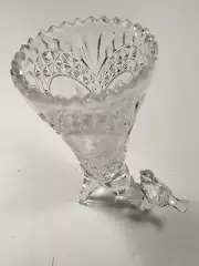 Vintage Hofbauer The Byrdes Collection Horns Of Plenty Crystal Vase