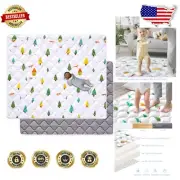 Machine Washable 6ft x 4ft Memory Foam Play Mat - Safe, Portable Soft Surface