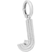 Adina Reyter Groovy Letter Charm Pendant in Silver - J at Nordstrom One Size