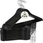 Coat Hangers Wooden-Look 30-Pack with Metal Hooks Suit, Dress, Shirt, Tops, Jac