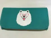 EYEGLASS SUNGLASSES CASE TURQUOISE CANVAS CHOW 6 1/4 X 3 1/4 NWT
