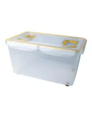 [Lock 'n' Lock] Pet X Large Dry Food Storage Container 21L in Yellow/Clear