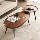 LUVODI Irregular Living Room Coffee Table Set - Oval or Rectangular