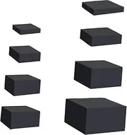 LeeQinersw 8 Pieces Acrylic Cube Display Stand for Food and Collectibles, Black, as described