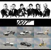 James Bond 007 Aston Martin Moonraker DB5 Esprit Vantage Christmas Ornament