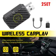 2Set Android Wireless Adapter Carplay Wireless Adapter 2-in-1 Wireless Carplay C