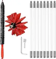 Yardwe 1 Set Electric Drill Cleaning Supplies Convenient Brush Dryer Vent Cleaner Kit Cleaning Lint Cleaner Kit Multi-Function Brush Red Handle Stainless Steel Wire Nylon