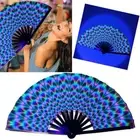 UV fan stage performance fan Large Folding Bamboo Clack Hand Fan GXV W9Z2