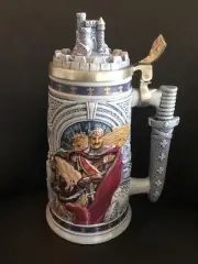 1995 Avon “Knights of the Realm” Vintage Lidded Beer Stein King Arthur Camelot