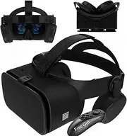 Virtual Reality Headset, VR headsets w/ Remote for iPhone Android PC Phone for iPhone 13 12 11 Pro X S R Max Samsung, 3D VR Set para Gafas de Realidad Virtual for Kid Adult Play 3D Game Movie, Black
