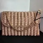 House of Harlow 1960 Crystal/Rhinestone/Pearl Embellished Crossbody Chain Strap