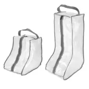 2pcs Boots Storage Bag, Dust Proof Tall / Short Boots Carry Bags, Gray