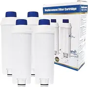 [Vexlyn] 4-Pack Coffee Machine Water Filter Replacement for Delonghi DLSC002,DLS C002,SER3017,5513292811,EC800,Esam,ECAM,ETAM Series(Packaging May Vary)