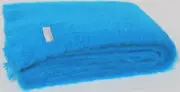 Masterweave Windermere Mohair Throw Rug Blanket -Turquoise