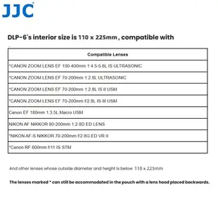 JJC 相機鏡頭收納包 佳能 EF 70-200mm EF 100-400mm RF 600mm EF 180mm等適用