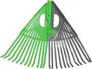 24 Tine Leaf, Removable Plastic Connection Garden Rake with High Efficiency for Flower Beds, Ideal for Leaves, Grass, Pine Cone, Weed and Garden Waste