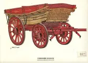 Yorkshire Waggon 1895 colour laminated poster A4