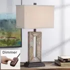 Tahoe Traditional Rustic Table Lamp 26" Tall Natural Slate with Dimmer Bedroom