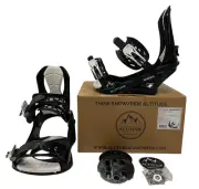 LADIES ALTITUDE RIDER 4X4, BURTON 3D & EST SNOWBOARD BINDINGS (BLACK) L/XL 9.5+