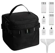 Travel Condiment Container, Camping Condiment Container | Vista Portable Condiment Set with 6 Bottles - Condiment Dispenser, Salt and Pepper Shaker Set, Portable Condiment Set with Travel Condiment