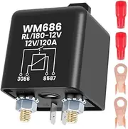 12V Battery Switch Relay Remote Control Battery Disconnect Cut Off Isolator Switch Anti-Theft Battery Kill Switch Fit for Car Boat(Type A)