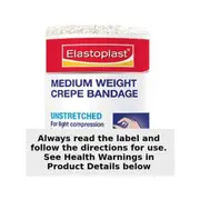 Elastoplast Medium Weight Crepe Bandage Unstretched 5cm x 1.6m Roll