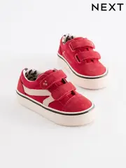 Red Standard Fit (F) Touch Fastening Trainers (E40076) | $39 - $44