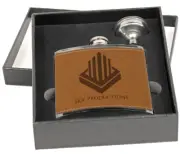 Personalized Engraved Leather Flask,Best Groomsmen Flask Proposal Gift For Him